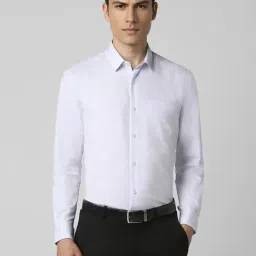 Peter England Purple Regular Fit Shirts-image-4