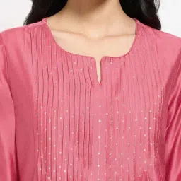 Rangmanch by Pantaloons Pink Kurta image 5