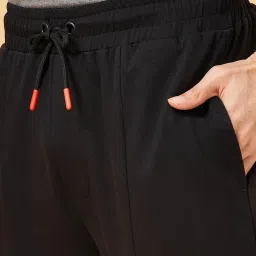 Ajile by Pantaloons Jet Black Cotton Regular Fit Sports Trackpants image 5