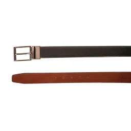 United Colors Of Benetton Black & Tan Leather Reversible Belt For Men image 5
