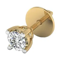 SHINE ETERNAL Lab Grown Diamond 18k (750) Yellow Gold The Solitaire Spark Stud for Women image 2