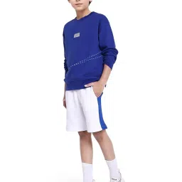 Rare Ones Boys White Cotton Blend Cut N Sew Shorts image 5