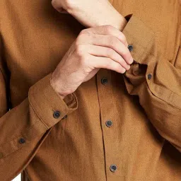 Lindbergh Brown Button Down Collar Shirt image 3