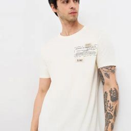 Spykar Men White Slim Fit Solid Half Sleeve Casual T-Shirt-picture-18