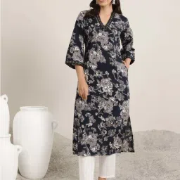 Libas Black Cotton Printed Kurta-picture-18