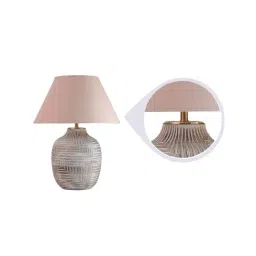 kapoor lamp shades Kapoor E Illuminations Cumberland White Wooden Table Lamp - Set of 1 image 4