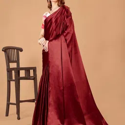 Aruna Sarees Solid Satin Saree-picture-13