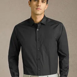 Louis Philippe Men Solid Spread Collar Formal Shirt-image-17