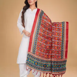 Rani Saahiba Printed Art Silk Dupatta-image-6