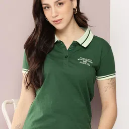 DILLINGER Typography Polo Collar Pure Cotton T-shirt-image-28