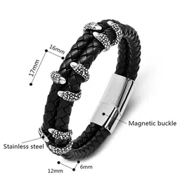 Heer Collection Men Leather Wraparound Bracelet image 5