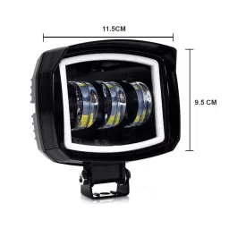 AllExtreme EX3LFP1 3 LED Headlight Lamp Universal Waterproof Off Road Driving CREE LED Fog Light with Mounting Brackets for Bike, Jeep and Cars (30W, White,1 Pc) image 2