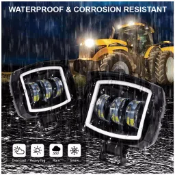 AllExtreme EX3LFP1 3 LED Headlight Lamp Universal Waterproof Off Road Driving CREE LED Fog Light with Mounting Brackets for Bike, Jeep and Cars (30W, White,1 Pc) image 3