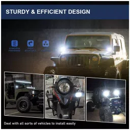 AllExtreme EX3LFP1 3 LED Headlight Lamp Universal Waterproof Off Road Driving CREE LED Fog Light with Mounting Brackets for Bike, Jeep and Cars (30W, White,1 Pc) image 5