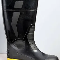 Fortune Atlantic-15 Double Density Steel Toe PVC Black & Red Gumboot Size 9 image 1