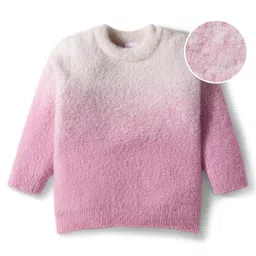 Babyhug Kit Full Sleeves Pullover Solid Color Sweater - Pink-picture-19