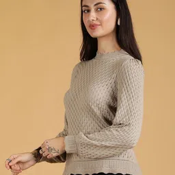 Kotty Women Round Neck Long Sleeves Pullover image 3