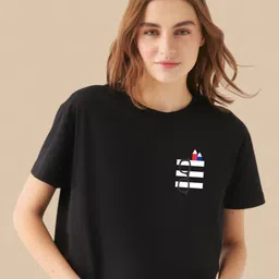 Moda Rapido Women Graphic Printed Round Neck Cotton T-shirt-image-45