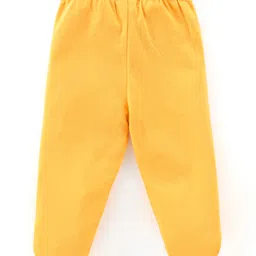 Babyhug Cotton Knit Footed Bootie Leggings Abstract Printed  Pack of 3 - Yellow & Red image 3