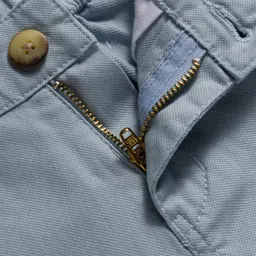 Pine Kids Cotton Woven Full Length Solid Coloured Trousers With Side Pockets - Light Blue image 3