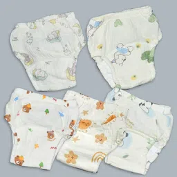 HONOR YOUR HOME 100% Muslin Padded training Pants for Babies - Pack of 3 | Reusable Pull-Up Underwear for Growing Babies | Dry-Feel Top Layer & Multi-Layer Padding for Diaper-Free Time (0-3 MONTHS) image 3