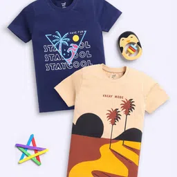 Toonyport Boys 2 Printed Tropical Applique T-shirt-picture-22