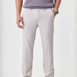 Snitch Men Slim Fit Mid-Rise Formal Trousers-picture-11