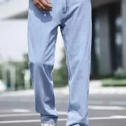 Playfeel Men Clean Look Mid-Rise No Fade Jeans-image-85