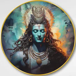 SAF Multicoloured MDF Religious Wall Paintings-image-49