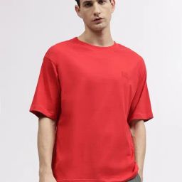 GANT Solid Round Neck Relaxed Fit T-Shirt-picture-28