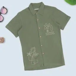 Pantaloons Junior Boys Aqua Foam Embroidery Shirt-picture-25