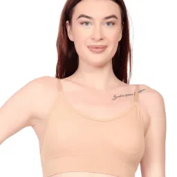 Spiaty Beige Solid Full Coverage Lightly Padded Bra image 5