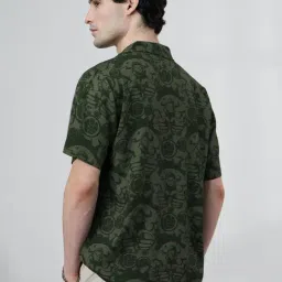 The Souled Store Green Rayon Printed Shirt image 2