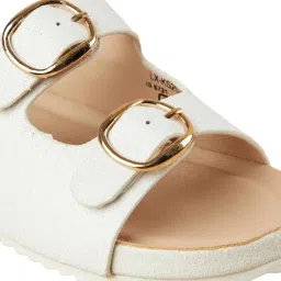 Fame Forever by Lifestyle Girls White Back Strap Sandals image 5