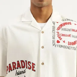 United Colors of Benetton White Printed Shirts image 5