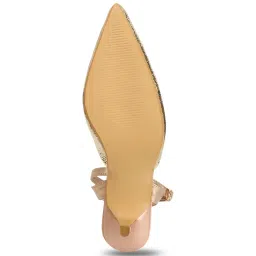 Elle Women's Gold Ankle Strap Sandals image 5