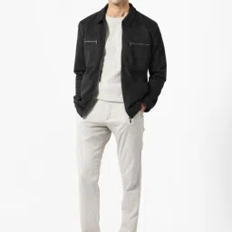 Rare Rabbit Black Boxy Fit Solid Jacket image 5