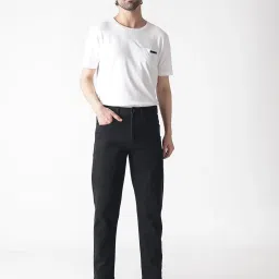 Rare Rabbit Black Comfort Fit Solid Jeans image 5