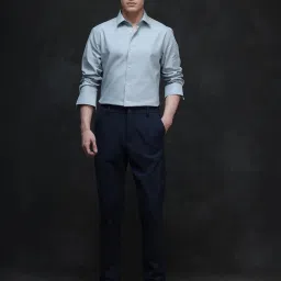 Rare Rabbit Blue Regular Fit Solid Shirt image 5