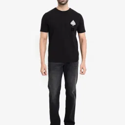 Rare Rabbit Black Regular Fit Graphic T-Shirt image 5