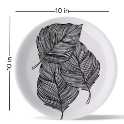 Nestroots Whimsical Lines Black & White Porcelain Decorative Wall Plate image 5