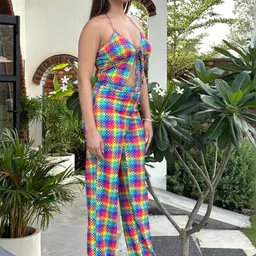 BAESD Women Printed Top with Trousers image 3