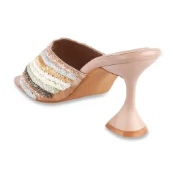 The White Pole Women's Peach Casual Sandals image 5