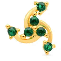 Malabar Gold and Diamonds 22k Gold Floral Nosepin for Women-picture-26