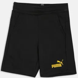 Puma Boys Black & Yellow Cotton Printed Shorts-image-94