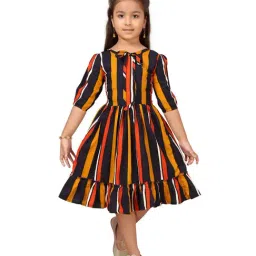 Aarika Kids Blue Striped Dress-image-71