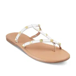 Tresmode Women's White Toe Ring Sandals-picture-16