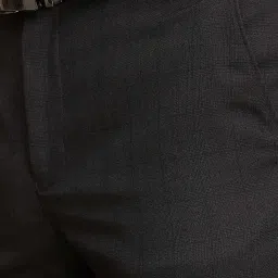 Park Avenue Brown Regular Fit Checks Trousers image 5