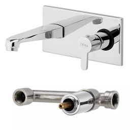 CERA Victor Quarter Turn Wall Mount Basin Spout, F1015653 + F4055101 (Set of 2 Pcs)-picture-21