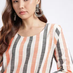 Anouk Rustic Vertical Striped Straight Kurti image 3